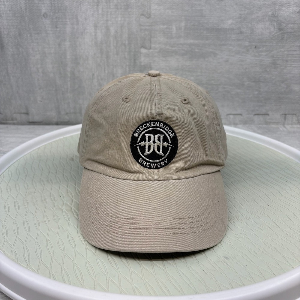 Breckenridge Brewery Hat Cap Strap Back Khaki Canvas Baseball Alcohol Beer